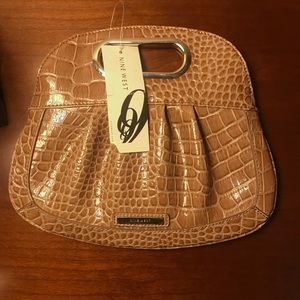 Nine West Crocodile Textured Handbag